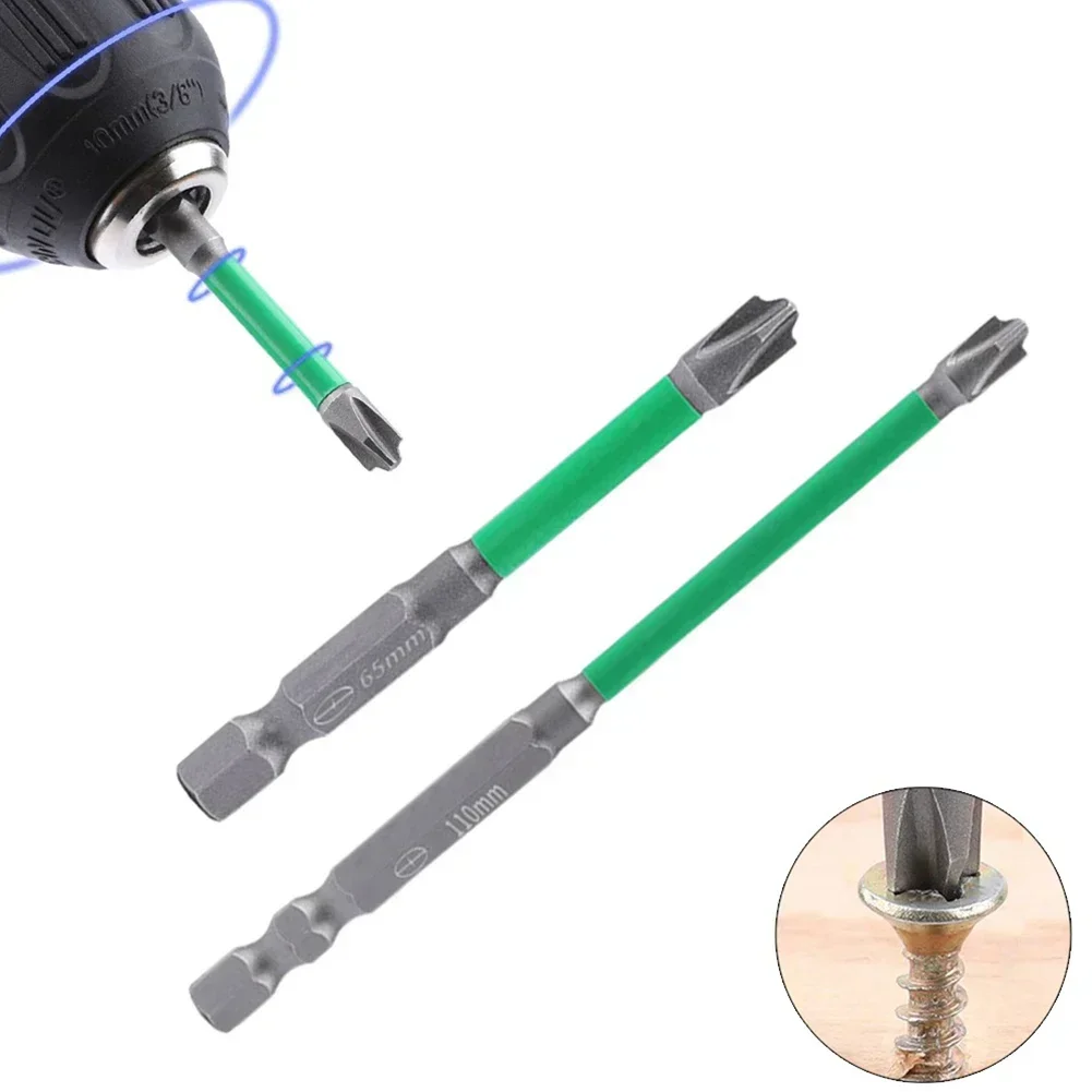 1/2pcs 65mm 110mm Magnetic Special Slotted Cross Screwdriver Bit Nutdrivers FPH2 For Socket Switch Electrician Power Tool