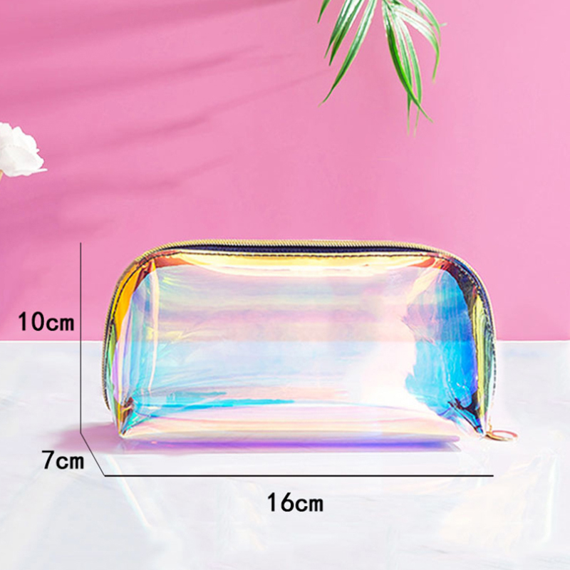 1pc Fantasie transparente Laser Kosmetik tasche fortschritt liche tragbare Aufbewahrung tasche multifunktion ale Wasch beutel