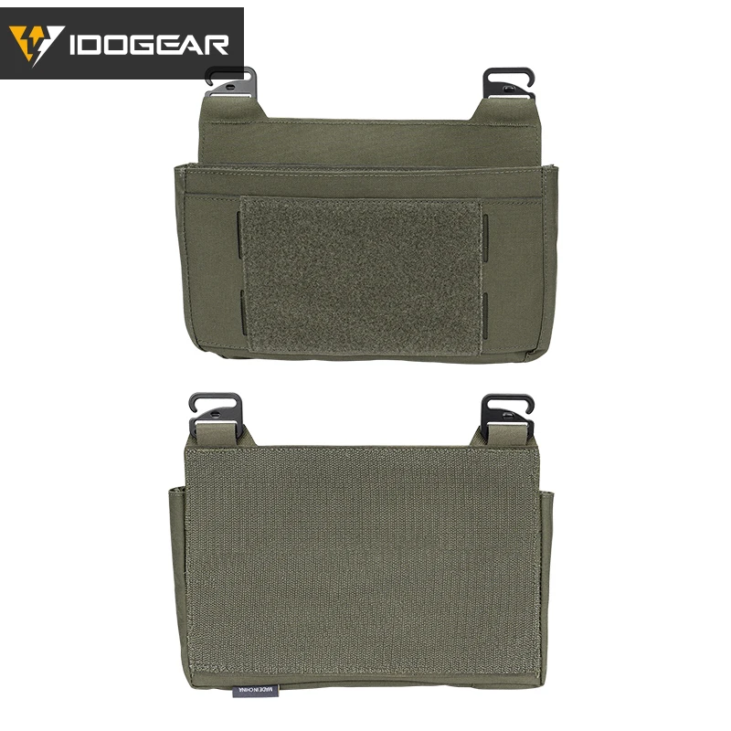 IDOGEAR Bolsa tática DOPE com aba frontal com bolsa magnética bolso canguru conjunto completo Ranger Green