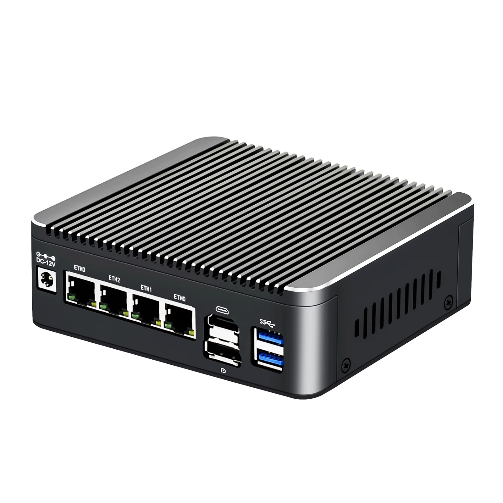Topton 12a geração intel n100 2.5g roteador macio 4x i226-V lan 1 * com rj45 fanless mini pc firewall computador tipo-c pfsense pve esxi