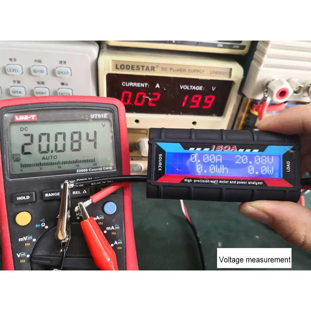 LCD 150A 200A 300A 60V เครื่องทดสอบแบตเตอรี่ไร้สายดิจิตอลวัตต์มิเตอร์โวลต์ AMP Monitor เครื่องวิเคราะห์ RC เครื่องบินแบตเตอรี่เครื่องวิเคราะห์