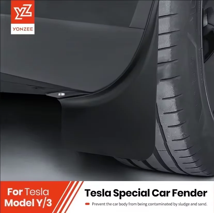 YZ For Tesla Model 3 Y Highland Juniper 2021-2025 4PCS Front Rear Wheel Mud Flaps Tesla Front Rear Fender Protector Accessories