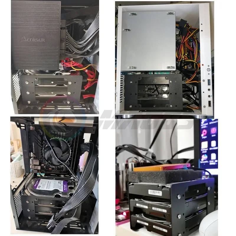 3.5 Polegada suporte de disco rígido 2/3 camadas titular desktop computador caso expansão mecânica hdd dupla camada suporte