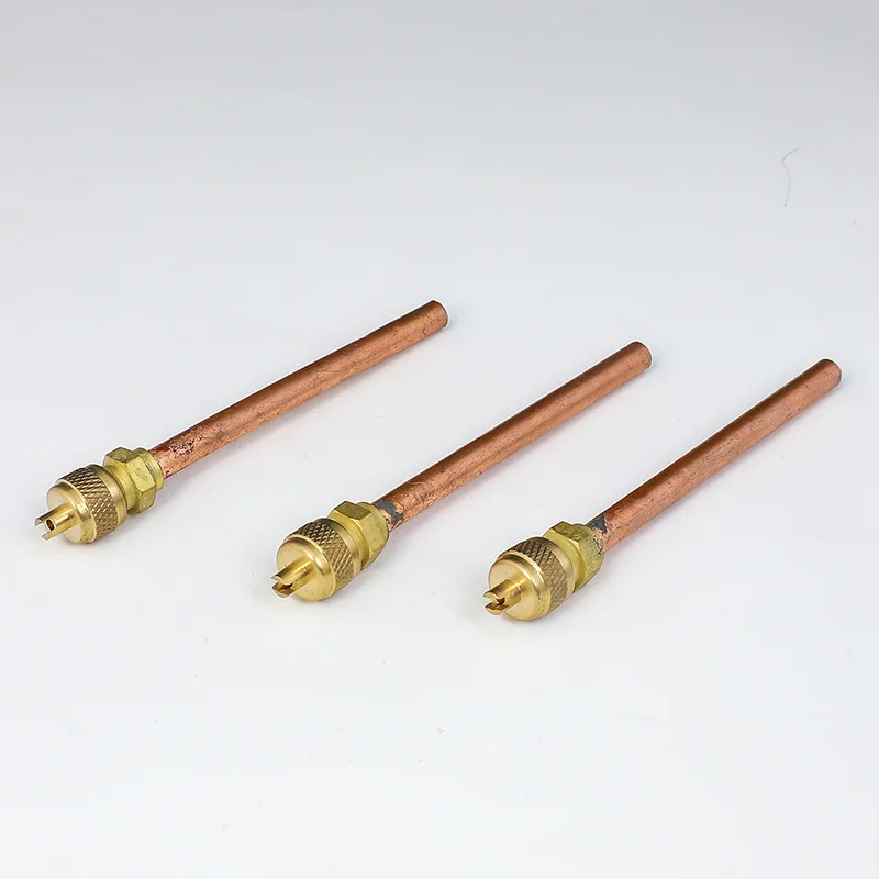 5 ピース/セットガーデンエアコン冷凍 125 ミリメートルアクセサリーバルブ銅管充填部品 3.4 Mpa ホーム DIY 電動工具