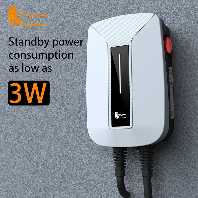 feyree EVSE ウォールボックス EV 充電器 Type2 32A 7KW 1 相 IEC62196-2 プラグ電気自動車充電ステーション車の充電器 5 メートルケーブル