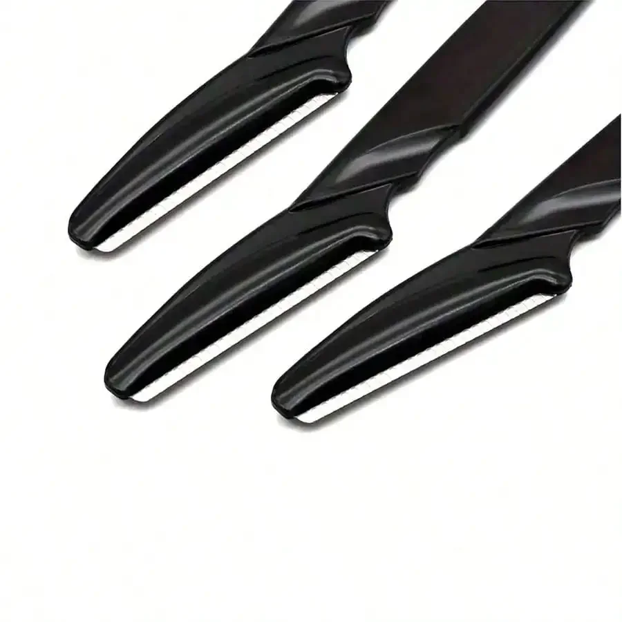 6/12pcs Rasoio per sopracciglia Shaper Rasoi Trimmer per donne e uomini Viso Depilatori Multiuso Esfoliante Viso Rasoio Nero