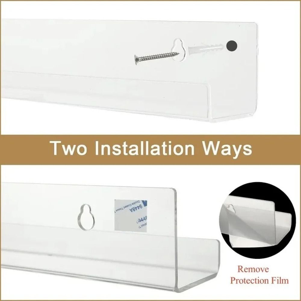 Acrílico Record Display Stand, clara parede montada, vinil titular, flutuante prateleiras, álbum de armazenamento Rack, 4 ", 7", 12"