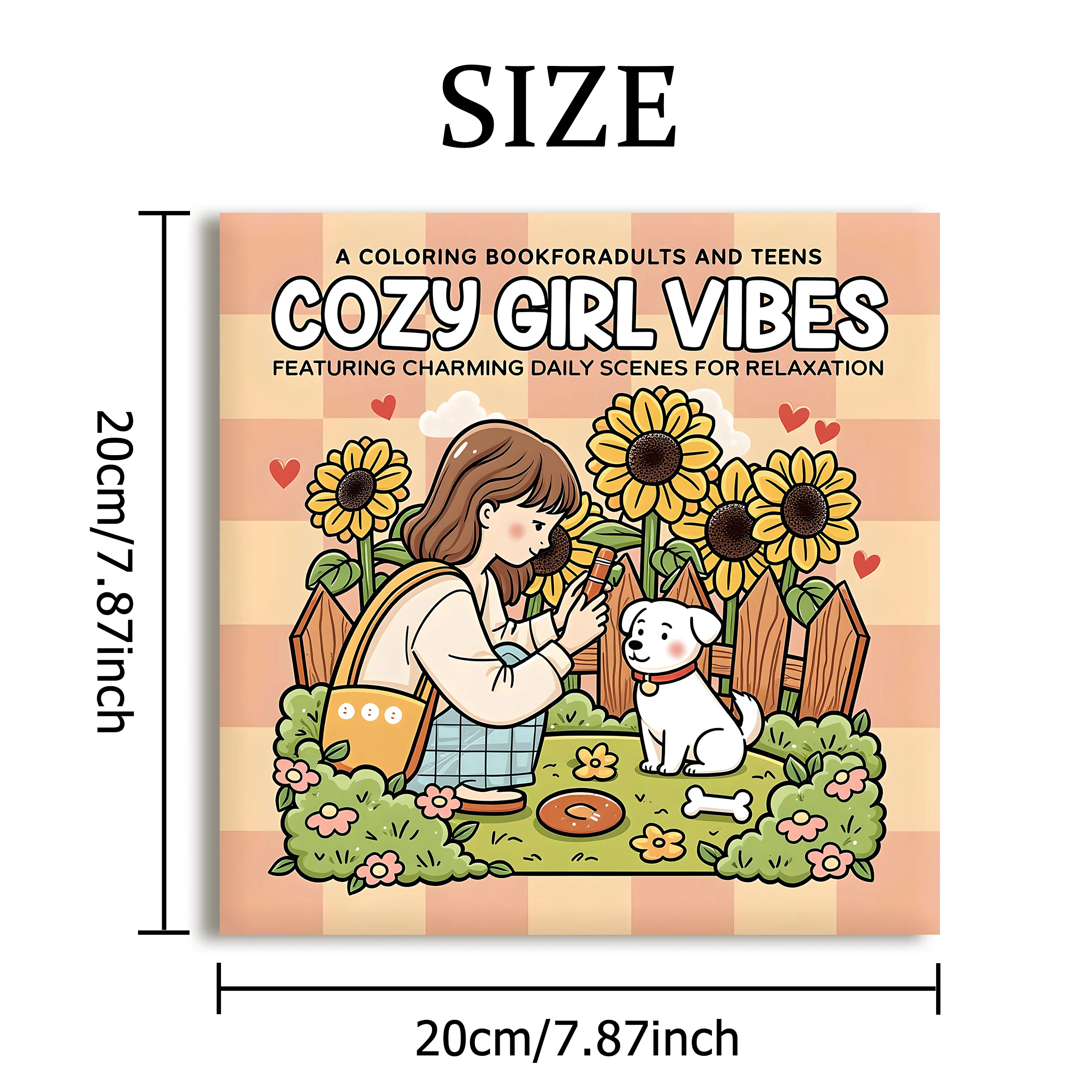 COZY GIRL VIBES สมุดระบายสีรูปแบบ Bold-easy สําหรับผู้ใหญ่สมุดวาดภาพน่ารักของขวัญที่สมบูรณ์แบบสําหรับงานปาร์ตี้และวันเกิด