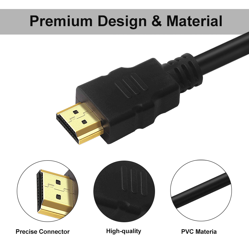 Cabo HDMI 4K 60HZ, cabo HDMI macho para macho, cabo HDMI 2.0 de alta velocidade de 18 Gbps para TV UHD Samsung, monitor, PS4/3, Xbox One.