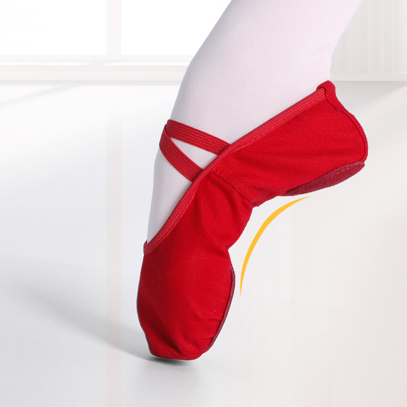 Mädchen Frauen Ballett Hausschuhe Ballett Tanz Schuhe Erwachsene Gymnastik Training Schuhe Leinwand Weiche Sohle Ballett Schuhe