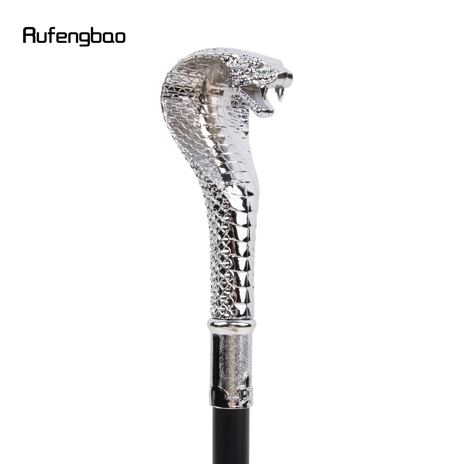 สีขาวหรูหรางูแฟชั่นเดิน Stick สําหรับตกแต่งเดิน Cane Elegant Crosier KNOB Walking Stick 85 ซม