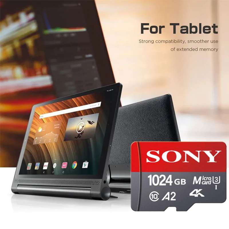 SONY 2TB Micro SD Memory Card 512GB 256GB 128GB 64GB 32GB Micro SD TF Flash Card Class 10 MicroSD for Xiaomi Camera Phone Camera