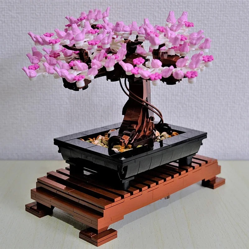 Miniso Disney Creative Fit Lego 10281 Bonsai-Baum, Blumenstrauß, Bausteine, Modell, Pflanze, Topfziegel, Spielzeug für Kinder, Geschenk