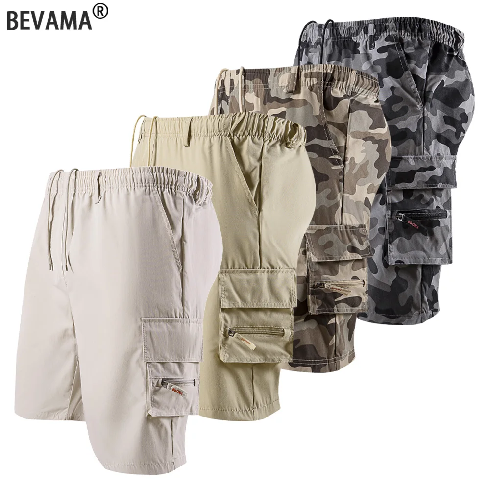 Pantaloncini cargo da uomo estivi Pantaloncini casual larghi tinta unita Pantalone Tasca moda Pantaloncini militari Pantaloni sportivi da jogging mimetici maschili