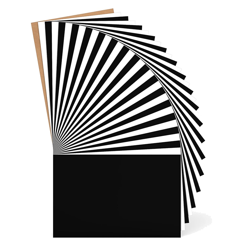 HTV-Lot de Vinyle à Transfert de Chaleur, Blanc et Noir, T-Shirt, Fer à Repasser, 12x10 Pouces, 33 Pièces