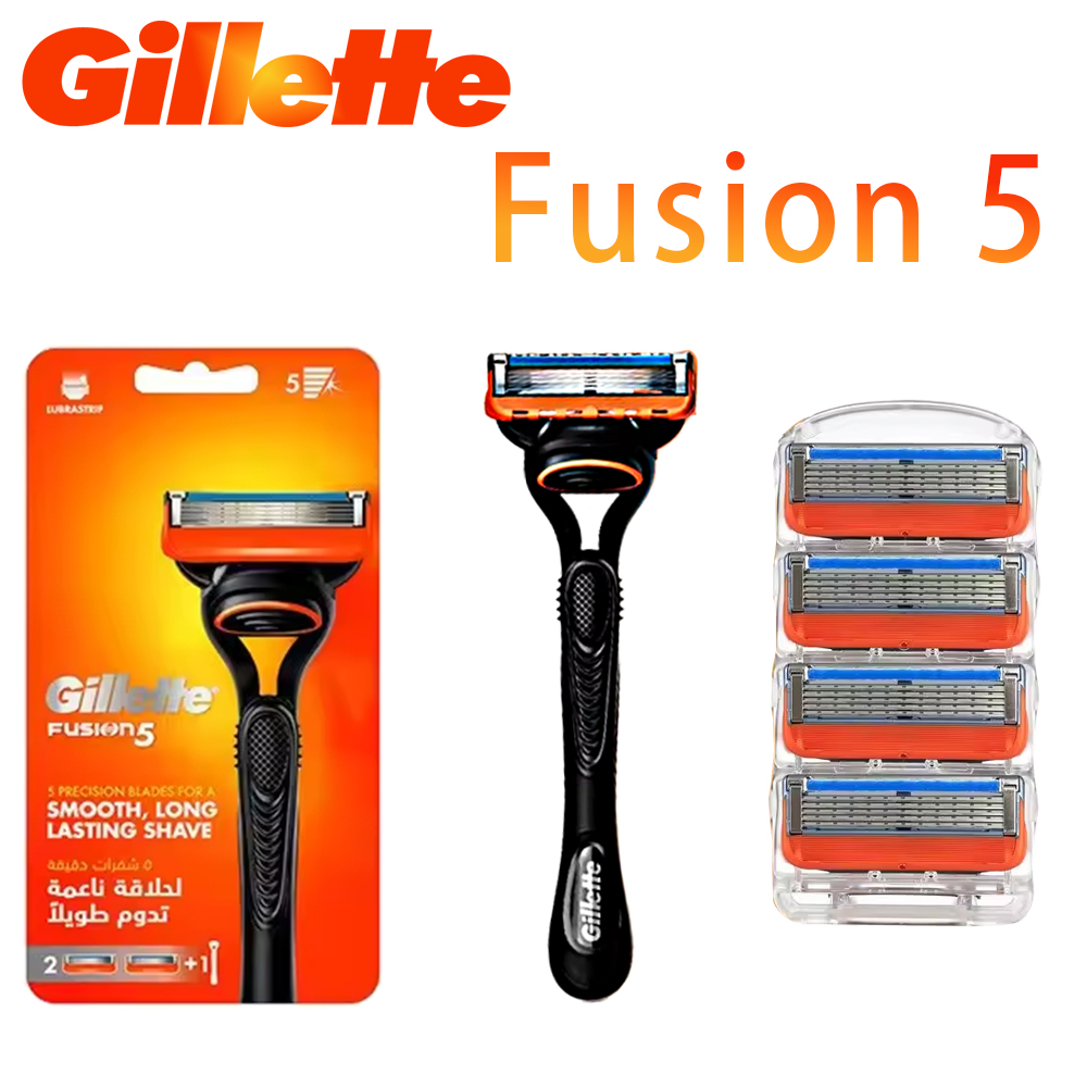 Maquinilla de afeitar, afeitadora Gillette Fusion 5, afeitadora para hombres, maquinilla de afeitar para hombres Gillette, juego de maquinillas de afeitar, cuchillas de afeitar de 5 capas, material de acero inoxidable