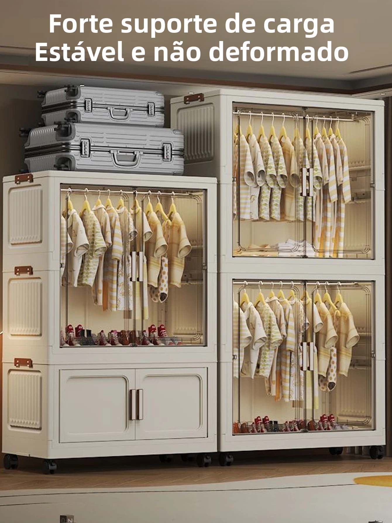 Armário de armazenamento dobrável multi-cena branco/preto/cinza casa escritório cozinha banheiro organizador multifuncional com portas