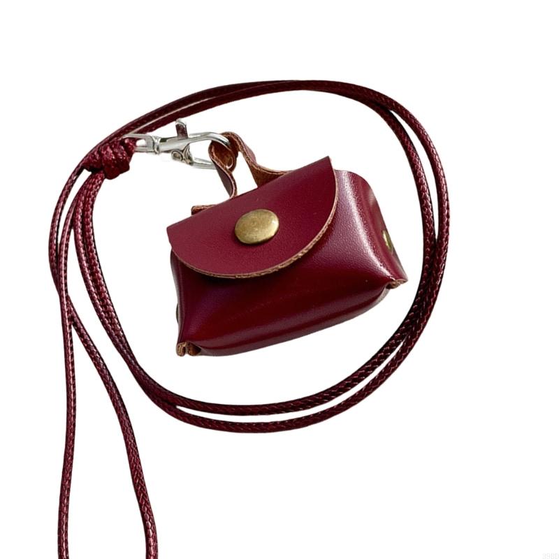 39bd PU -Geldbörse Halskette Schmuck Accessoires für Reisen, Musikfestivals Trendy Halskette Mini Bag Pu Leder