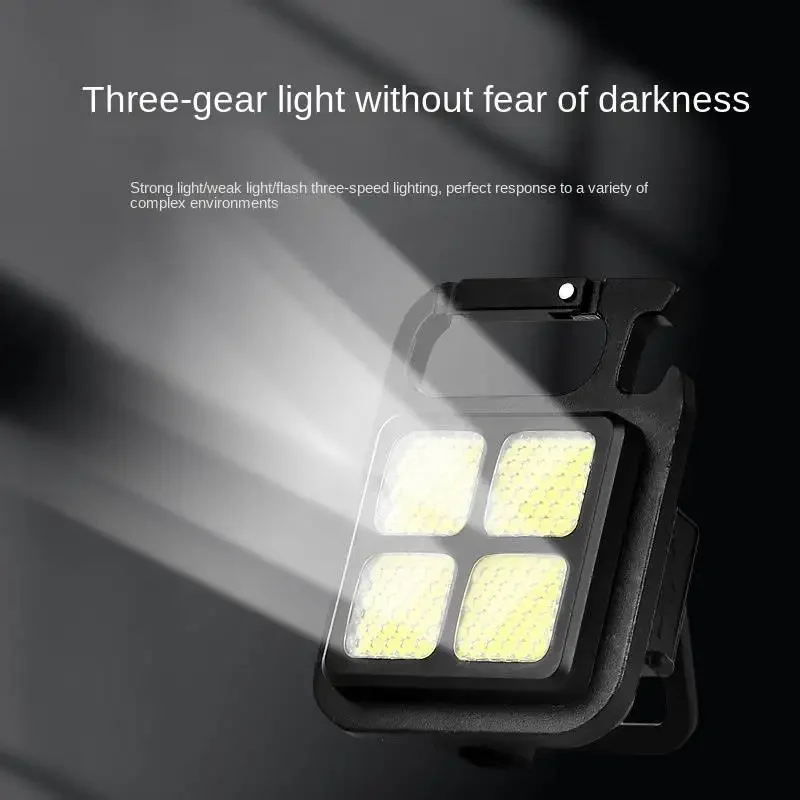 High Bright COB LED Flashlight Multifunctional Camping Lamp Work Light Outdoor Portable 500mAh USB Charging Waterproof