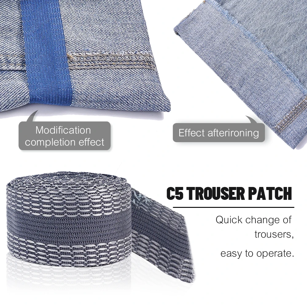 Auto-adesivo ferro-em calça pasta fita calças borda jeans roupas comprimento encurtar reparação bainha fitas diy acessórios de costura