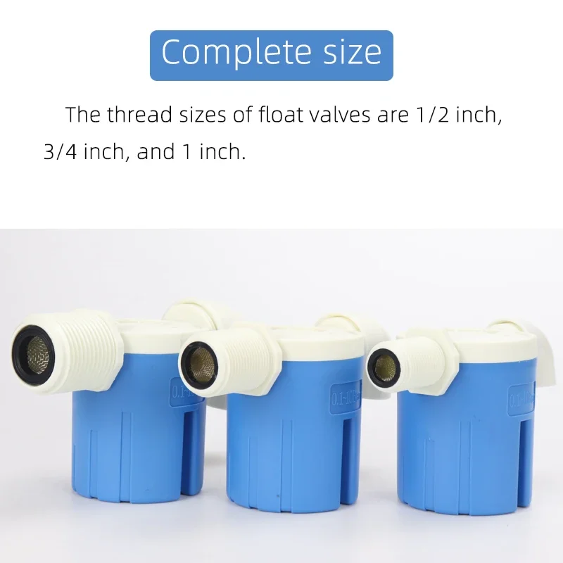 1/2 ''3/4'' 1 ''Prático Controle de Nível de Água Substituição Durável Válvula Flutuante Automática Completa Anti Corrosão Bola de Nylon