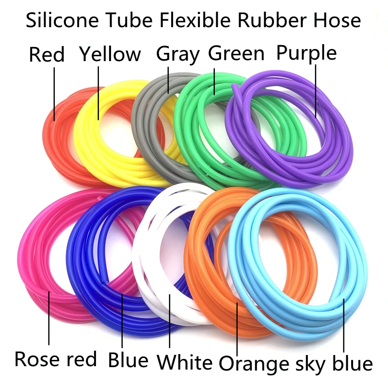หลอดซิลิโคนหลายสี ID 2 3 4 5 มม. สายยางยืดหยุ่นเกรดอาหารเครื่องดื่มท่อน้ําเชื่อมต่อสําหรับกาแฟ/Liquid Transfer