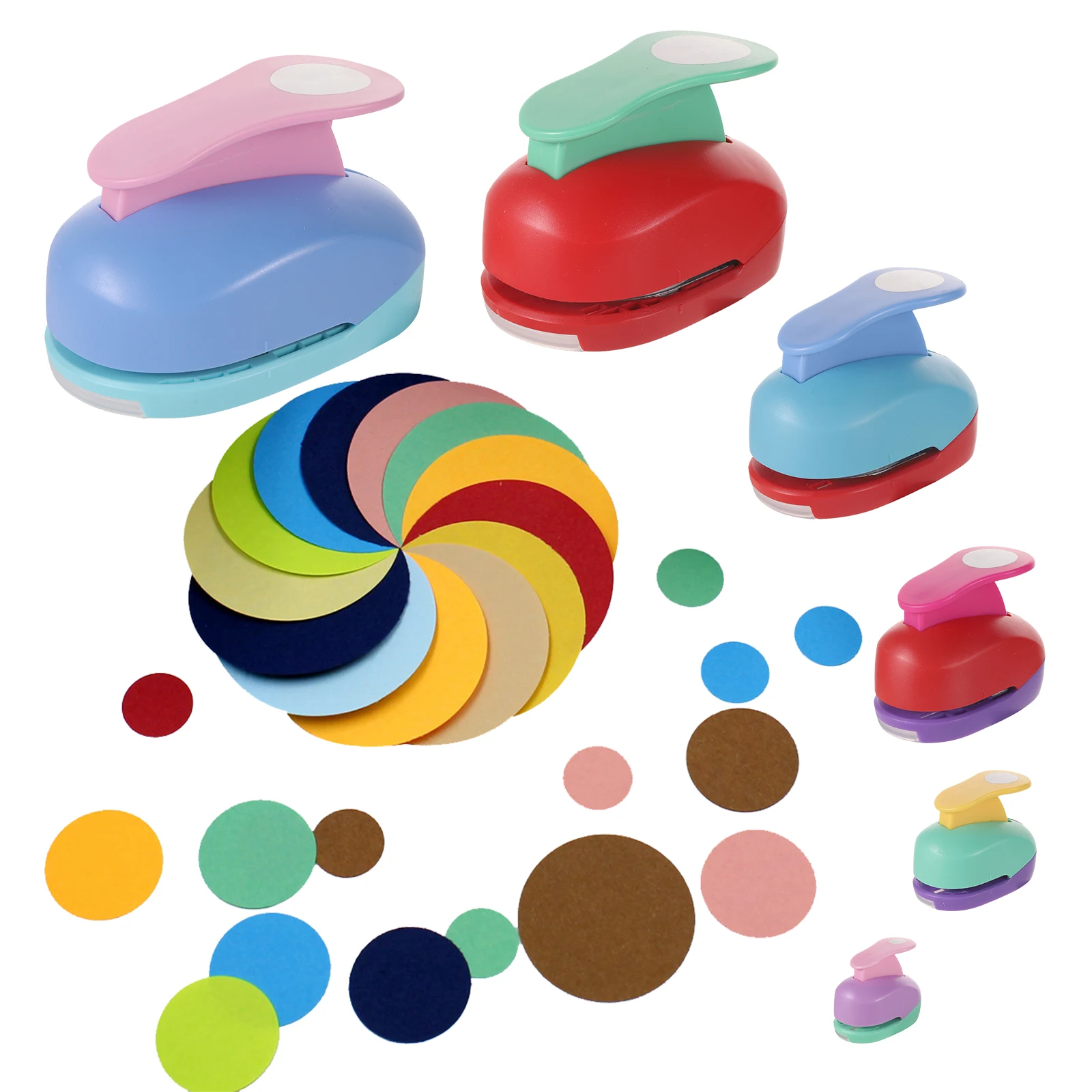 9/16/25/38/50/75mm Random Color Circle Punch DIY Embossing Punches Scrapbooking Machine Paper Cutting Hole Punch Rounder Cutter