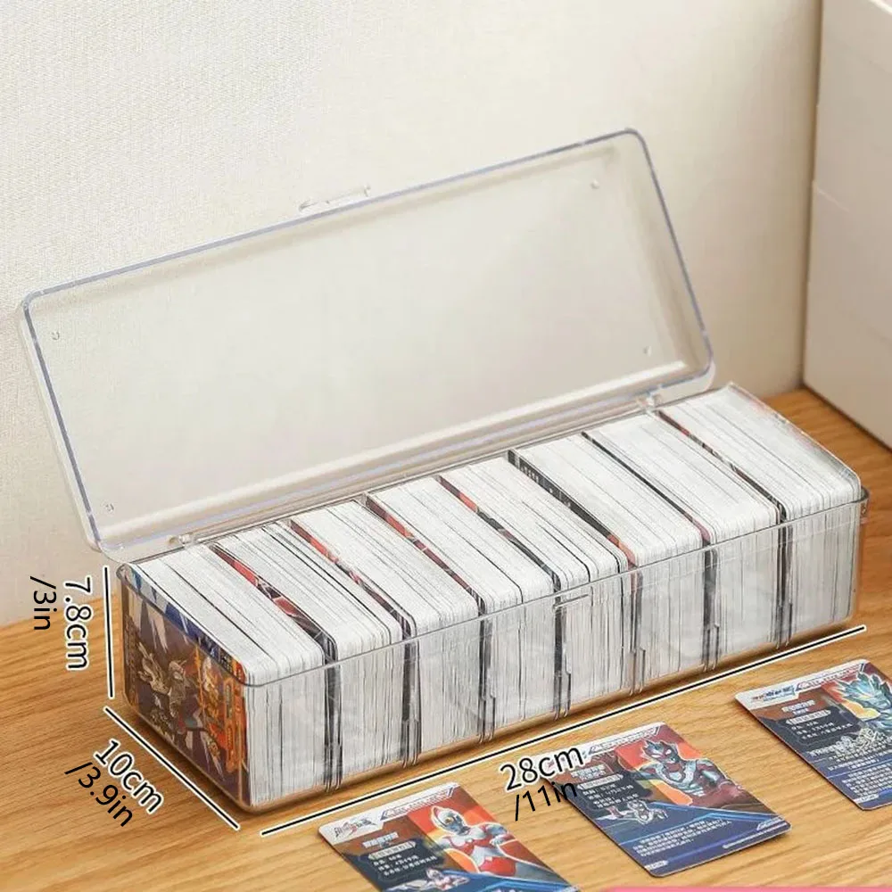 1PC Card Storage Box, Star Card Transparent Card, Large Capacity Portable Game King Card, Separable with Cover Sorting Box