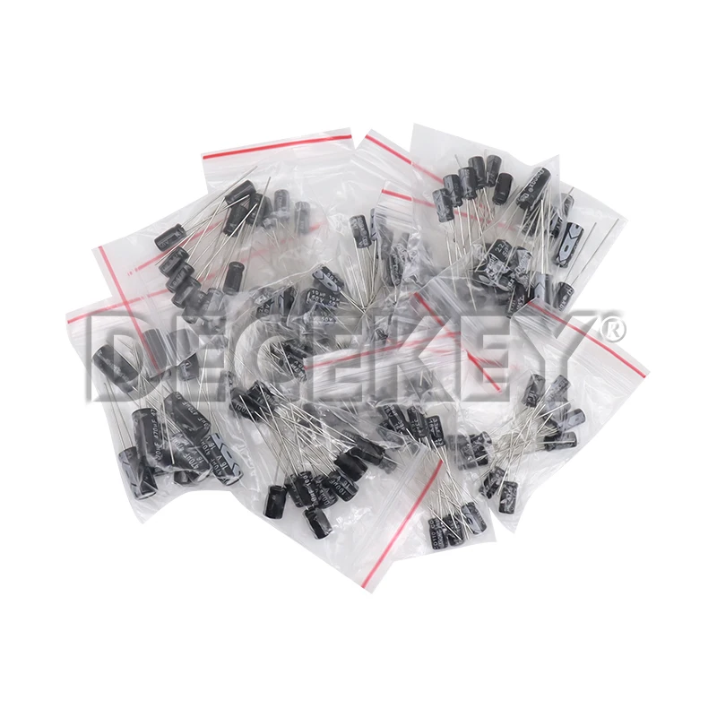 120 Uds 12 valores de 120 Uds 1 Juego 0,22 UF-470 UF kit surtido de condensadores electrolíticos de aluminio paquete