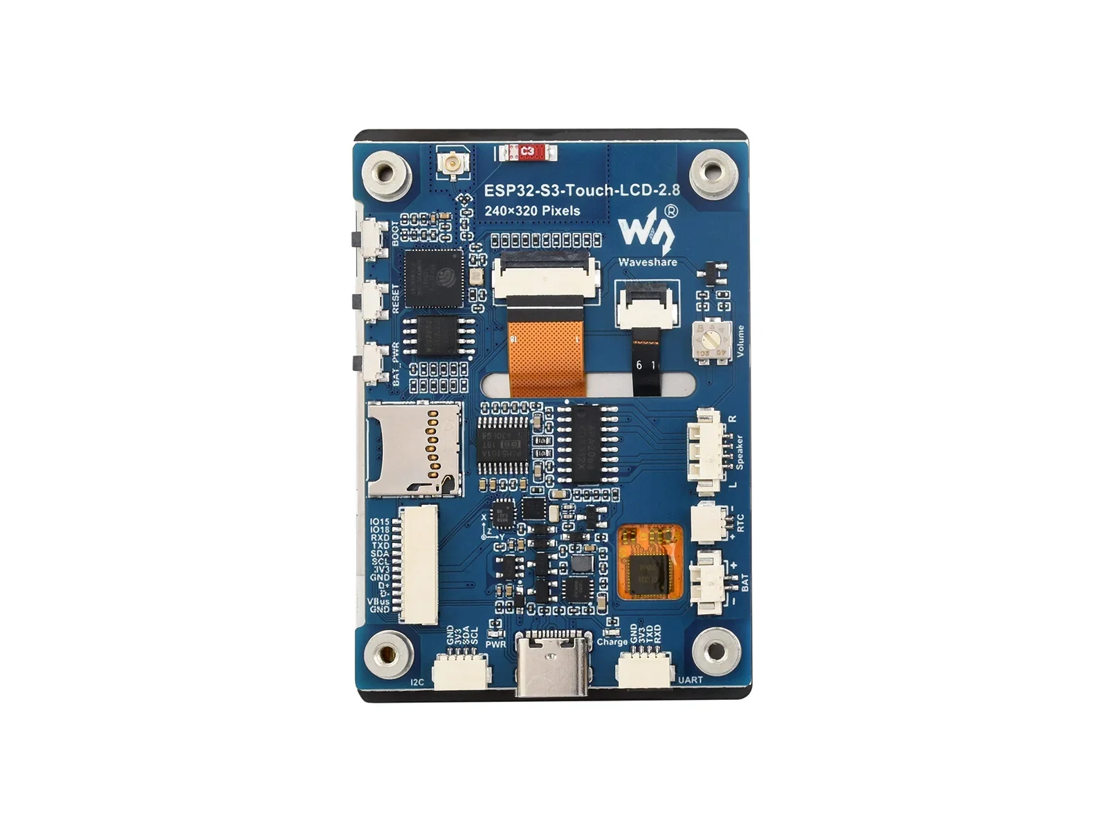 Waveshare ESP32-S3 Placa de desarrollo de pantalla táctil IPS de 2,8 pulgadas pantalla táctil de 5 puntos 240x320 compatible con WiFi Bluetooth HMI/LVGL GUI