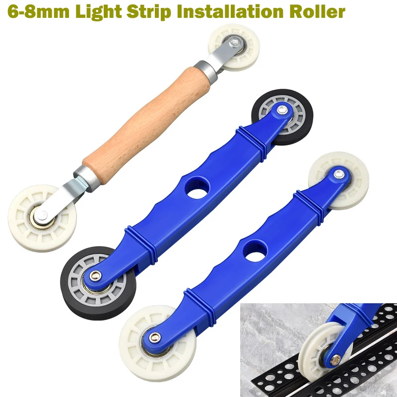 Rodillo de instalación de tira de luz de 6-10mm, herramienta de instalación de tira de luz LED, goma ABS, ranura en U, lámpara de barra dura, herramientas de montaje rápido