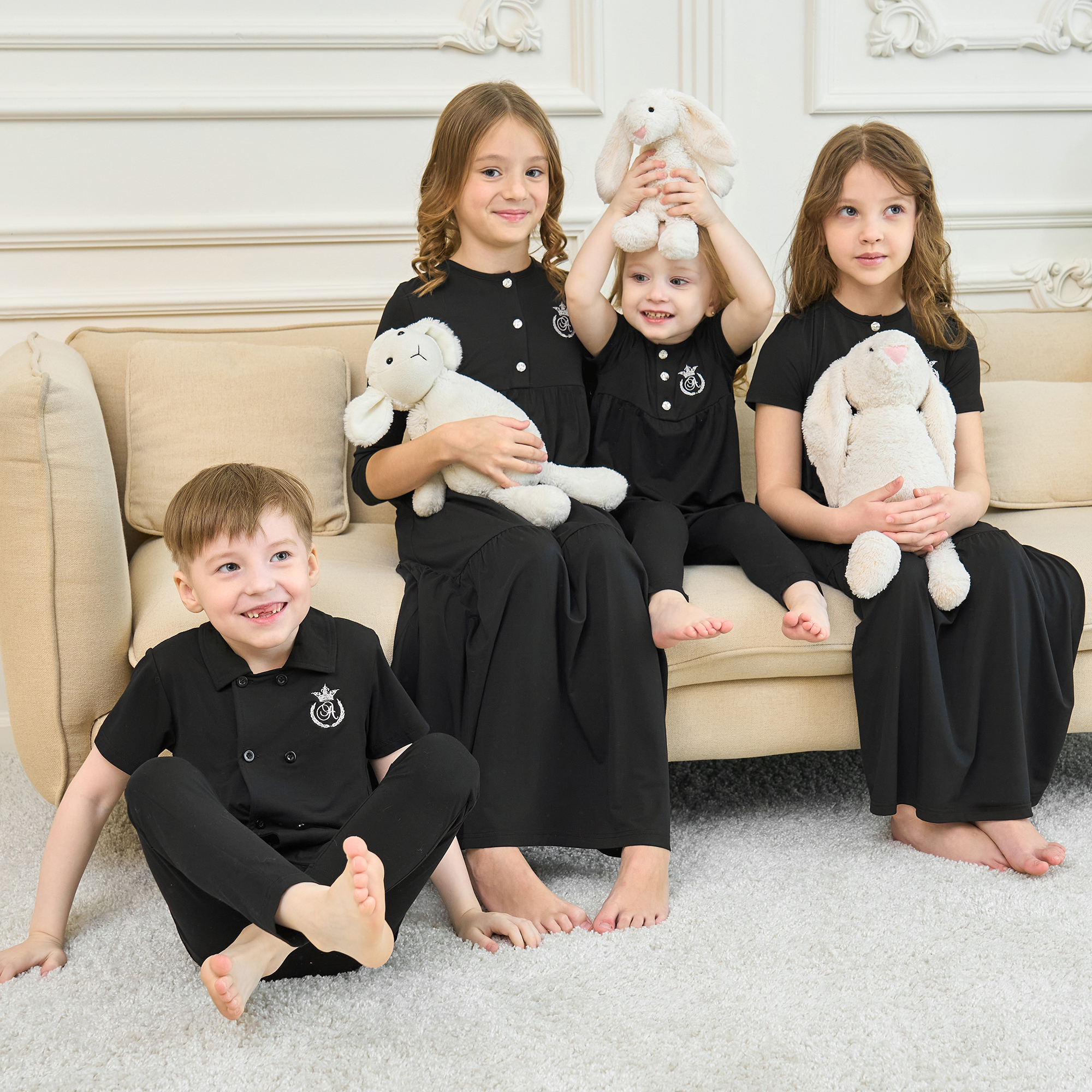 AP SS25 Friday Collection платье макси для девочек с вышивкой, детский комбинезон, комплект одежды для мальчиков, высокое качество