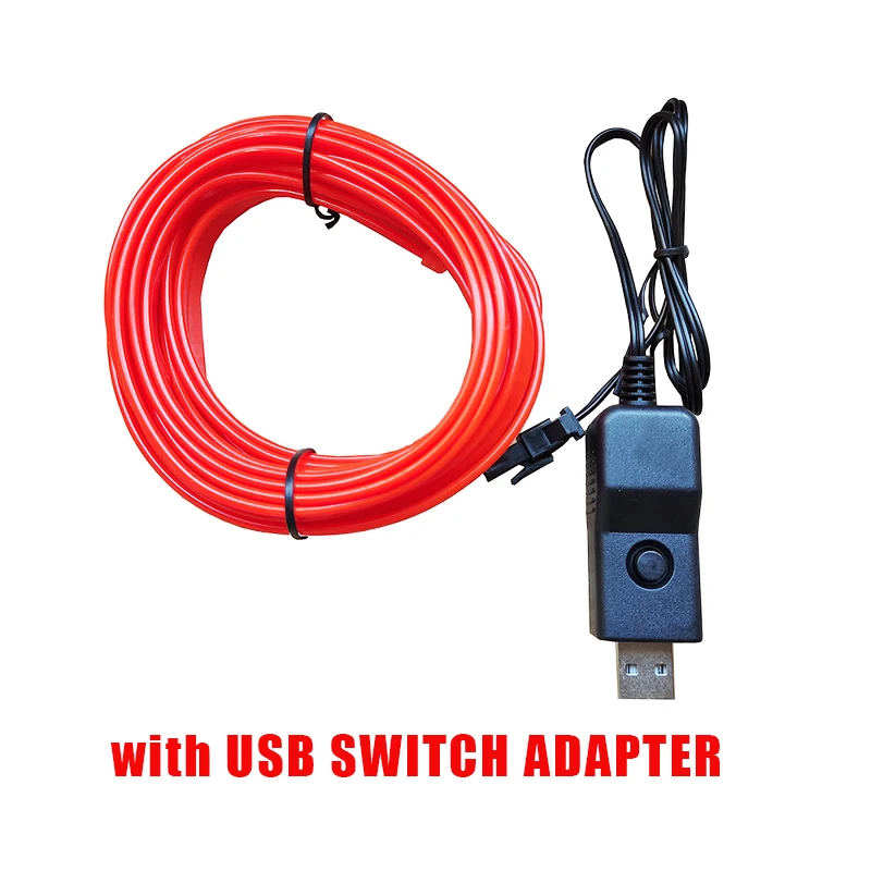 Luces LED interiores para coche, 1/2/3/4/5M, con luces de neón flexibles con unidad USB, estilo novedoso, luces LED ambientales, estilo de coche, 12V