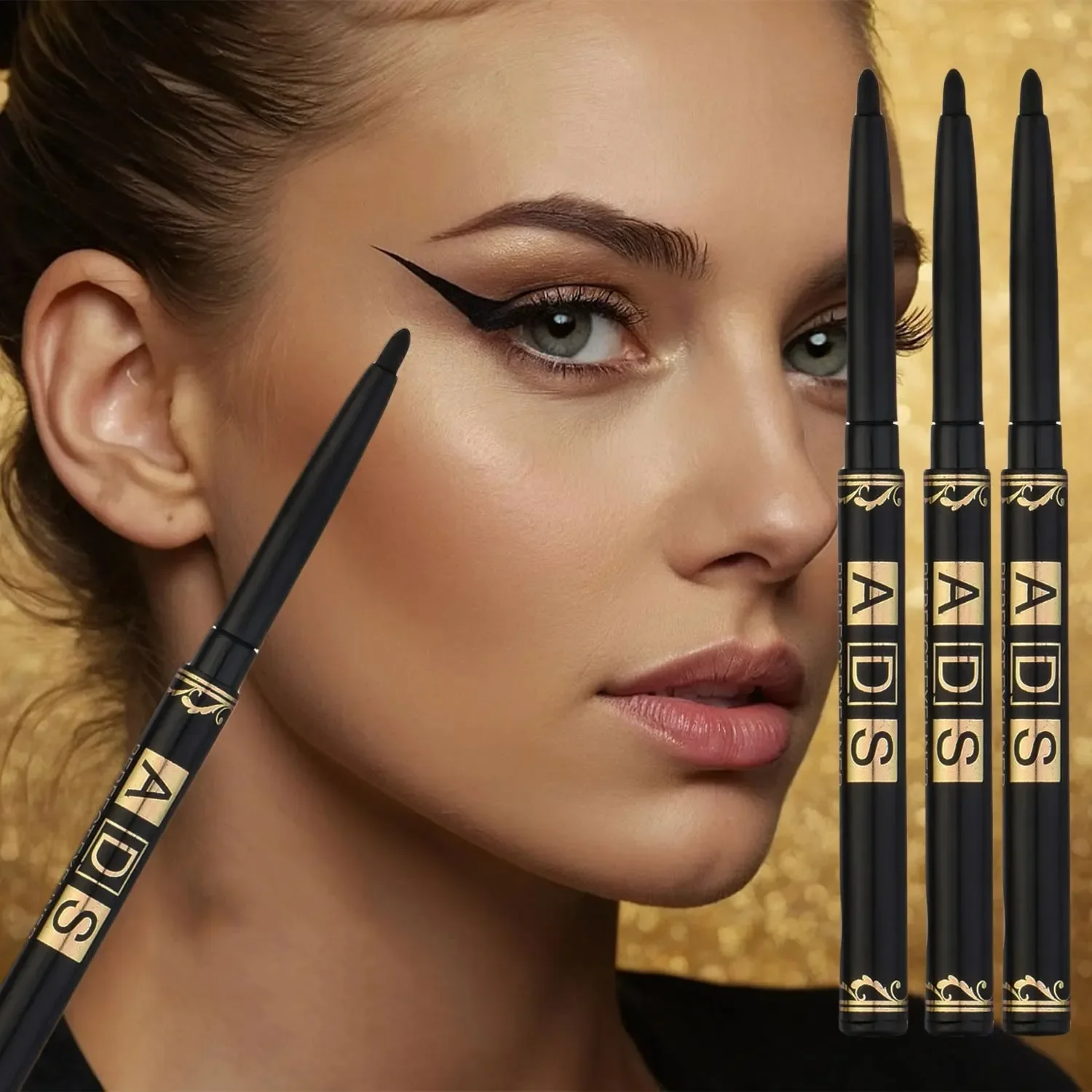 Matita eyeliner marrone nero 5 pezzi: lunga durata, impermeabile e resistente al sudore |   A prova di sbavature per il trucco occhi audace, regalo ideale