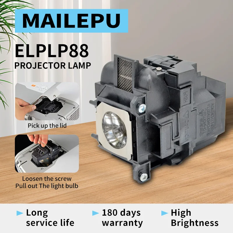 Mailepu Replacement bulb Projector Lamp bulb With housing for ELPLP96 / V13H010L96 EB-W39 EB-W42 EB-X41 EB-W05 ELPLP88 ELPLP97