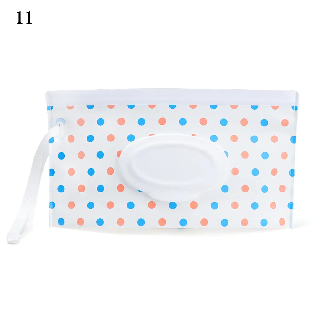 Bonito ao ar livre snap-strap flip capa caso de transporte portátil carrinho acessórios caixa de tecido bolsa cosmética lenços umedecidos saco