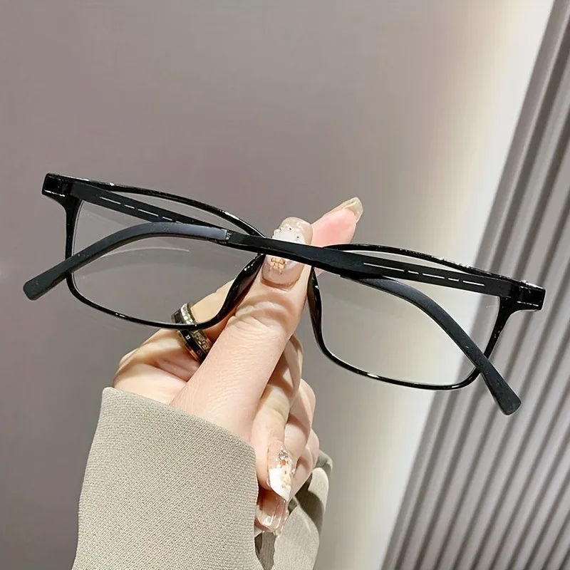 Occhiali da lettura unisex stile business retrò Montatura rettangolare da +1.0 a +3.0 Ingrandimento per anziani Ideale per il lavoro di lettura