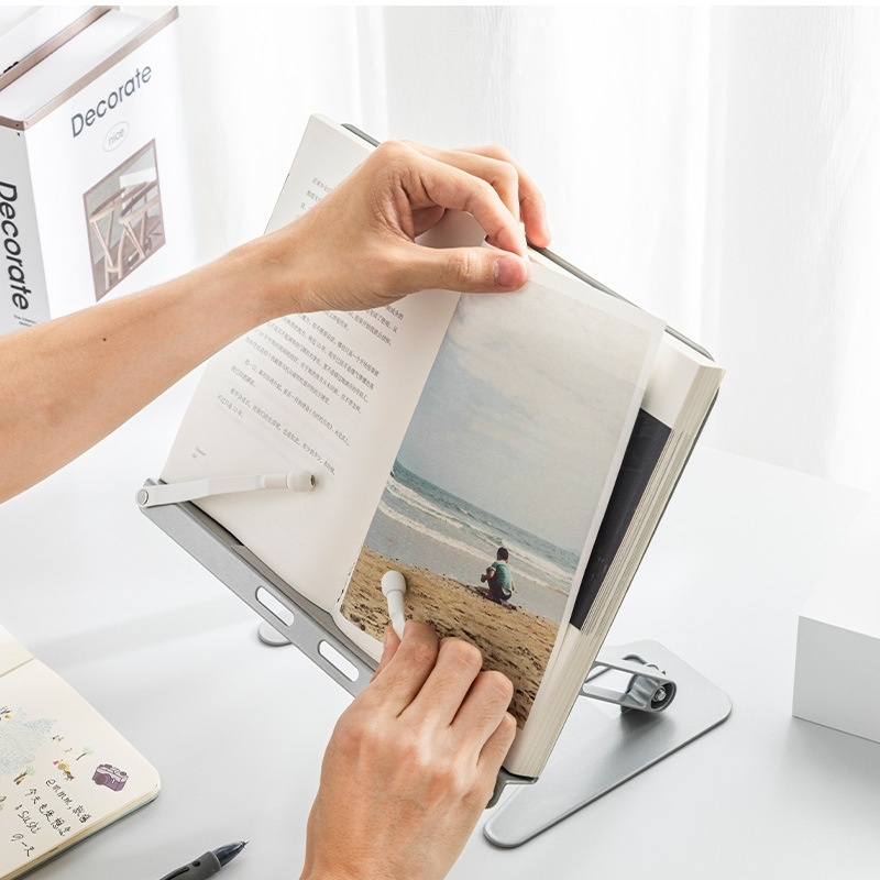 Extendable And Adjustable Multifunction Reading Stand Carbon Steel Suitable For Reading Mobile Phones Laptops Office Study Tools