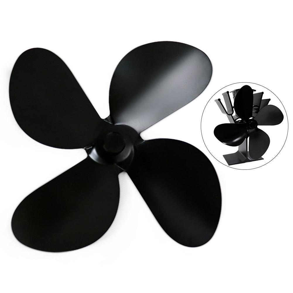 Aspas de ventilador de estufa alimentadas por calor, solo flujo de aire, distribución de calor de 4 aspas, quemadores de leña de Gas, piezas de chimenea