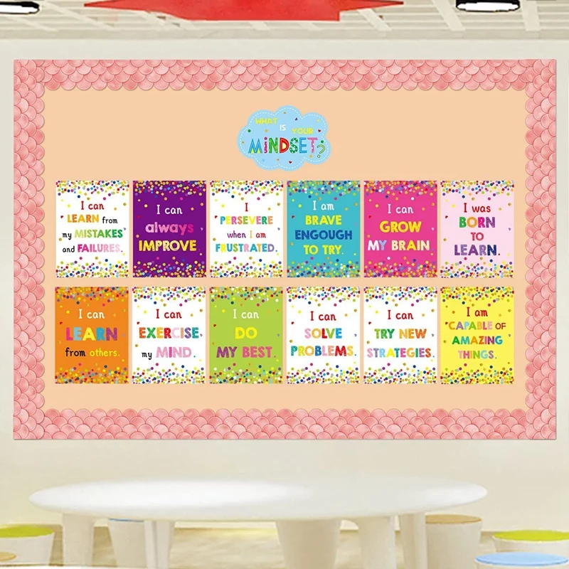 20M Ombre หอยเชลล์ Bulletin Board เส้นขอบสายรุ้งเส้นขอบตรงห้องเรียนหรือตกแต่งโรงเรียนที่บ้าน