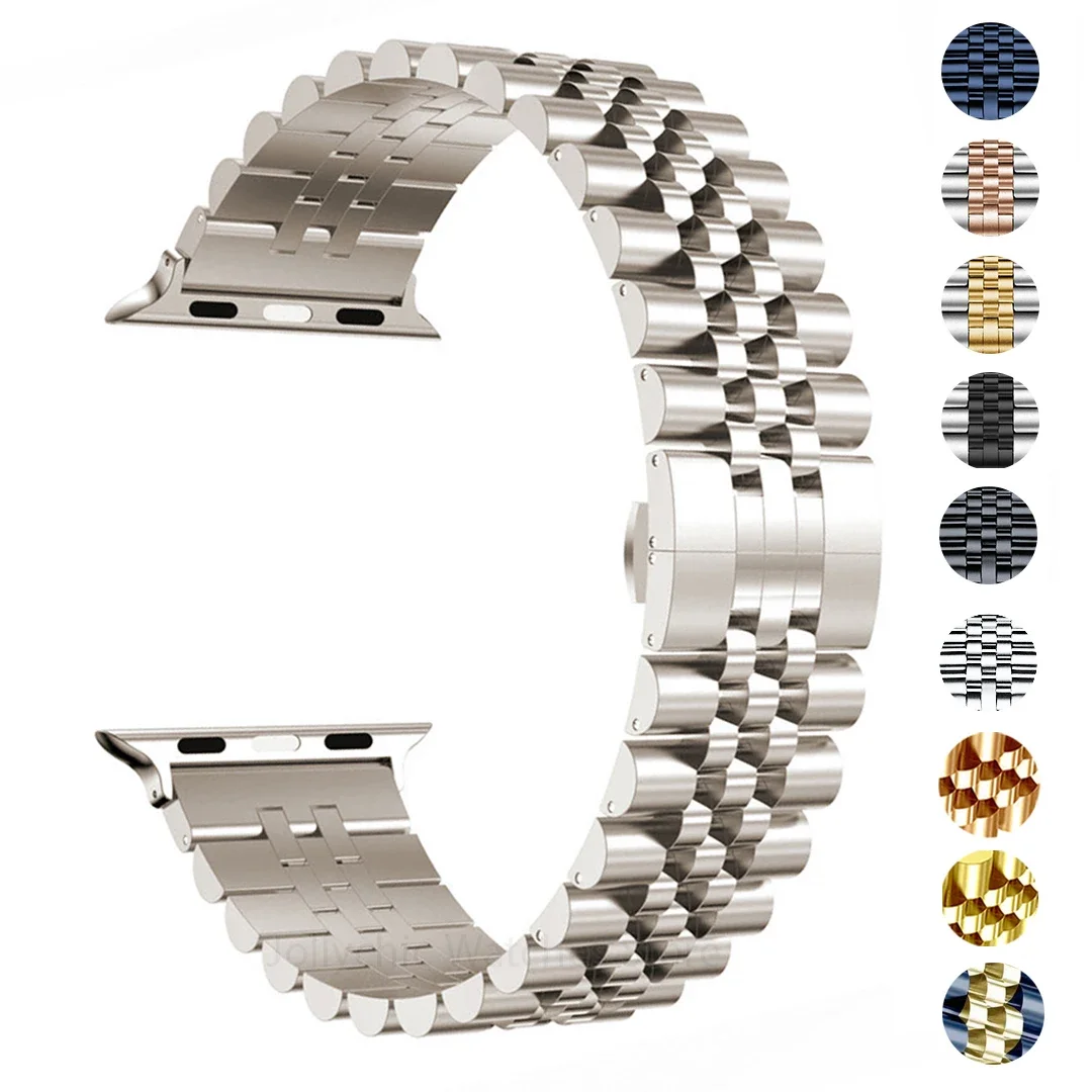 Dây Thép Không Gỉ Dành Cho Đồng Hồ Apple Siêu Ban Nhạc 49Mm 40Mm 44Mm Kim Loại 38Mm 42Mm Vòng Tay Thay Thế IWatch Series 8 7 6 SE 5 4 45Mm 41Mm