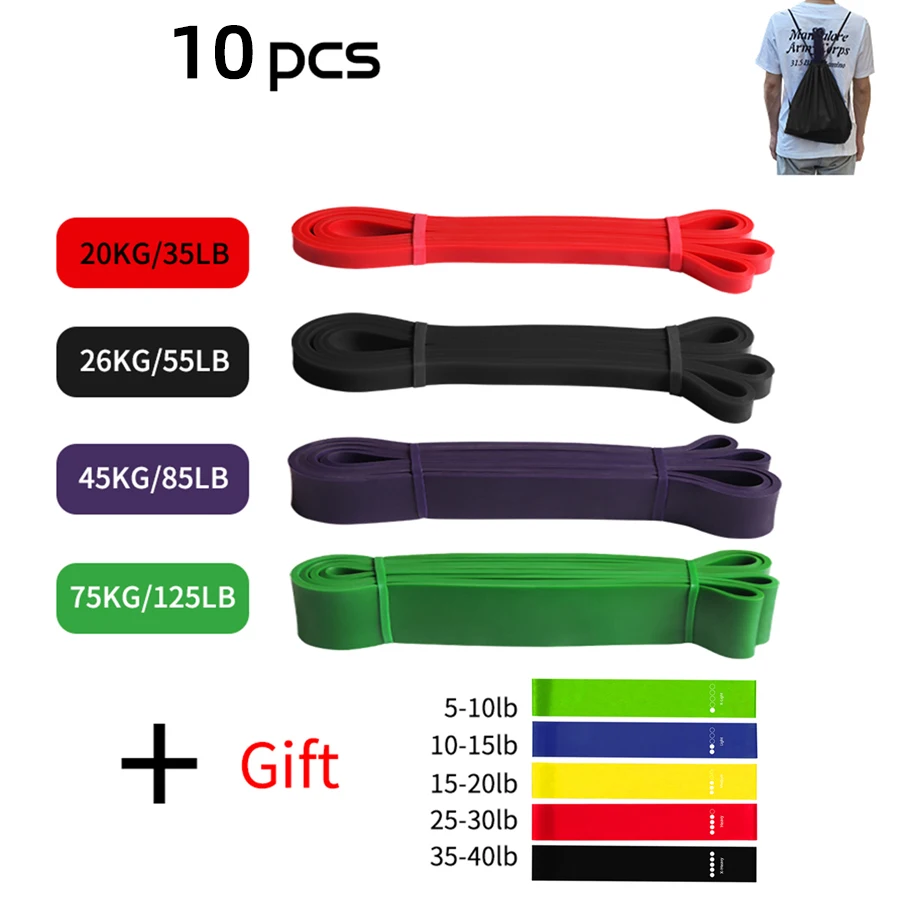 Banda de resistencia de látex para Pilates y entrenamiento, banda elástica de ejercicio para fuerza deportiva, banda de asistencia para dominadas, equipo de Fitness resistente