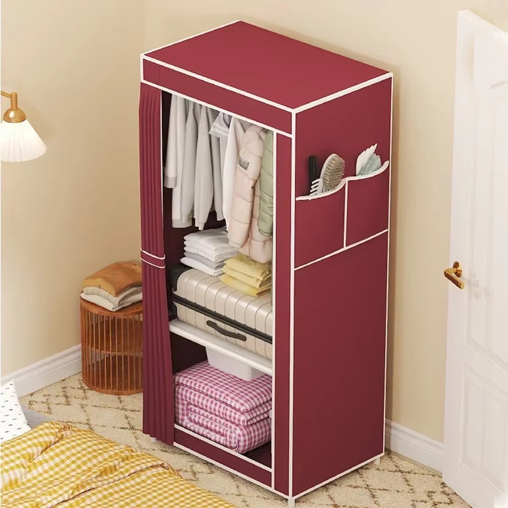 Dustproof Wardrobe Floor Standing Fabric Wardrobes Multilayer Foldable Organizer Closet Large Capacity Bedroom Storage Furniture
