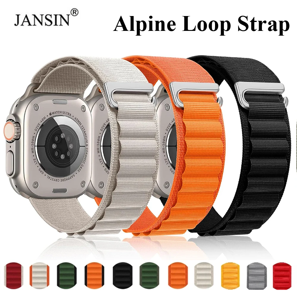 Correa Alpine Loop para Apple Watch Band Ultra 2 3 49mm 46mm 44mm 40mm 45mm 41mm 42mm 38mm pulsera de nailon para iWatch 11 10 9 8 SE3