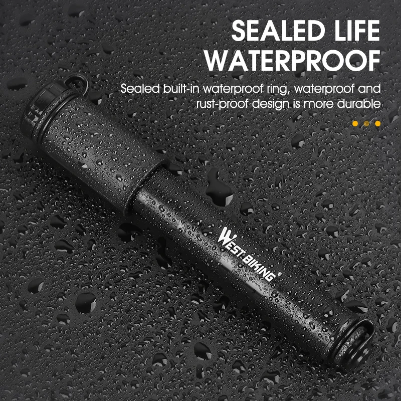 Tây Đi Xe Đạp Mini Bơm Xe Đạp 100Psi Di Động Valve Schrader Presta Bơm Hợp Kim Nhôm MTB Đường Lốp Xe Đạp Tay Bơm Không Khí