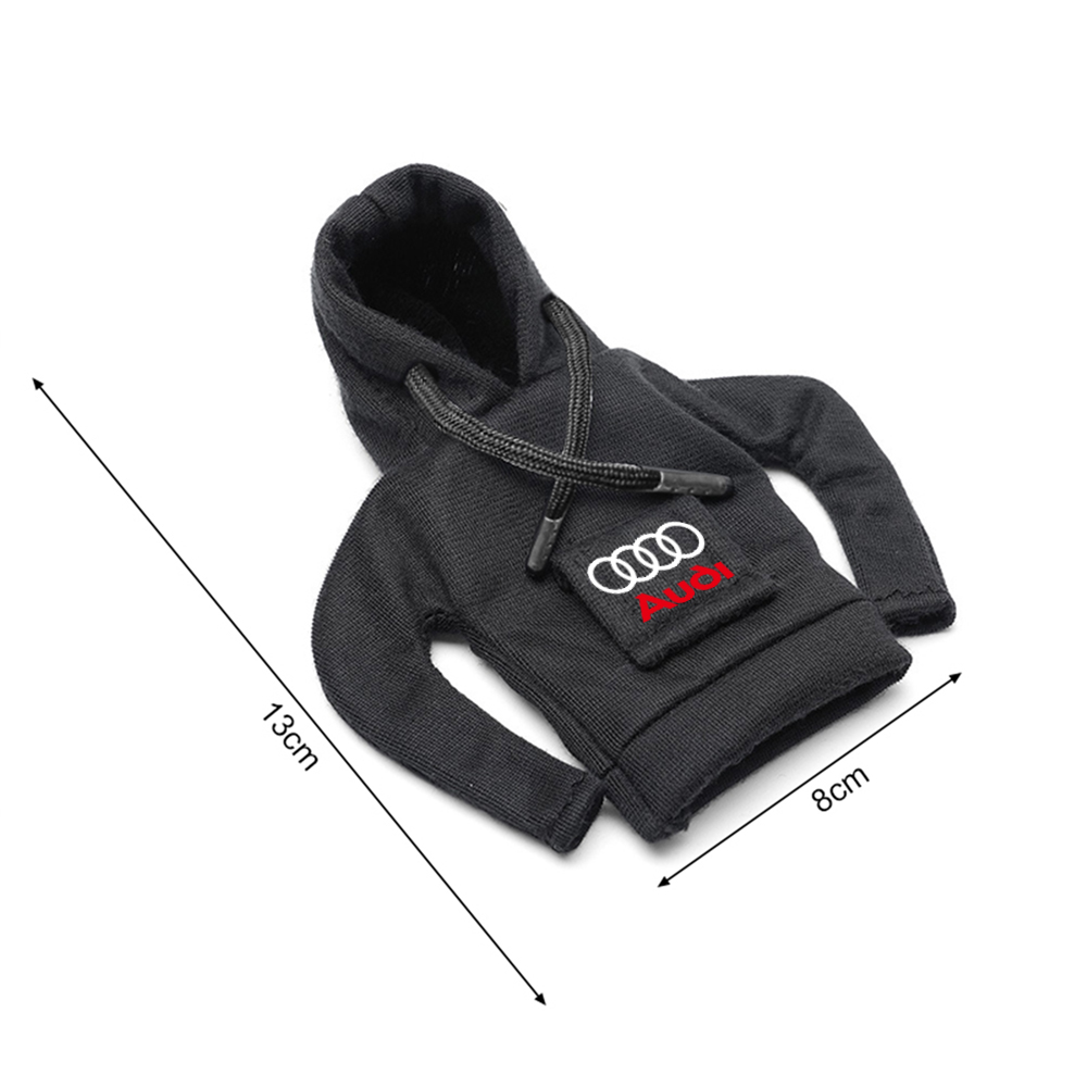1pcs Hoodie Car Gear Shift Knob Cover Manual Handle Sweatshirt Cover For Audi Sline A1 A2 A3 A4 A4L A5 RS RS3 RS4 RS5 RS6 R8 S1