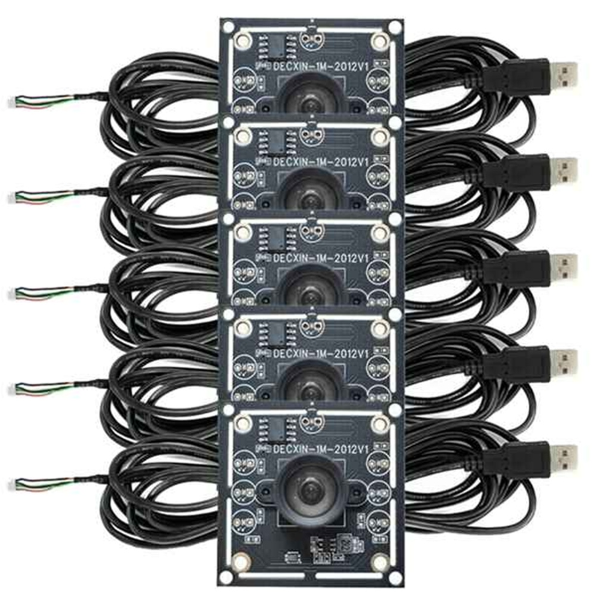 BABQ 5 ชิ้น 100 องศาโมดูลกล้อง 1MP OV9732 1280x720 USB ไดร์เวอร์ฟรีโฟกัสแบบแมนนวล, 3 เมตรสําหรับ WinXP/7/8/10