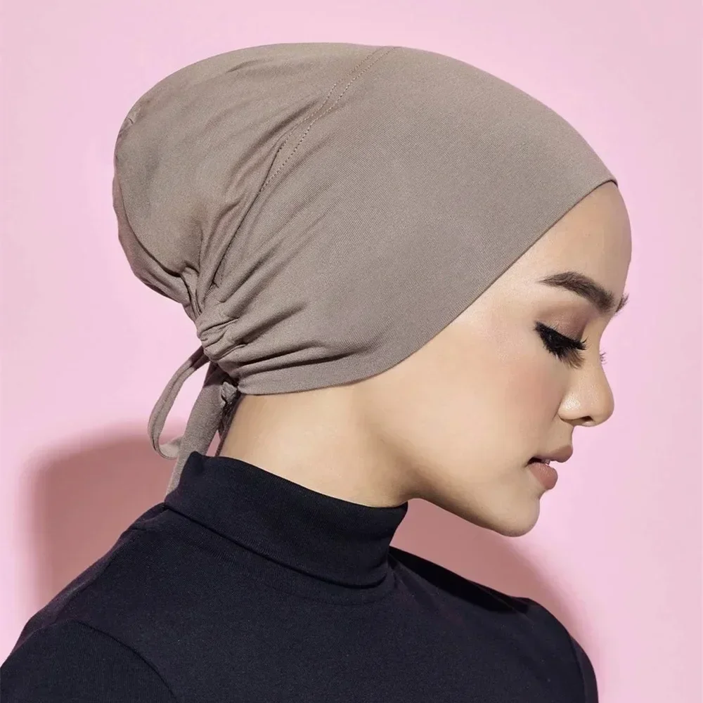 Jersey macio modal muçulmano turbante chapéu interno hijab bonés islâmico underscarf gorro índia chapéu feminino headwrap turbante mujer