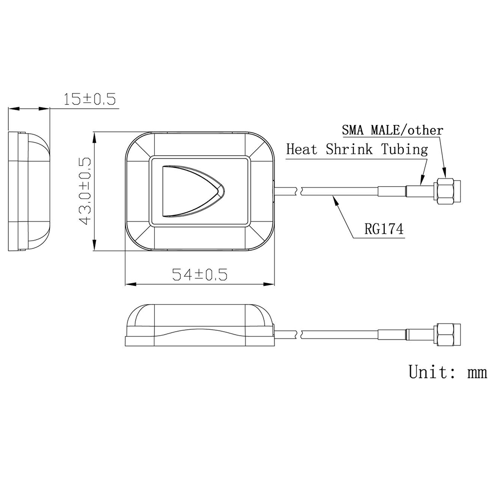 40dBi Nam Châm GPS Hoạt Động Ăng Ten, GPS L1 Ăng Ten, GLONASS L1 Anten SMA/Fakra