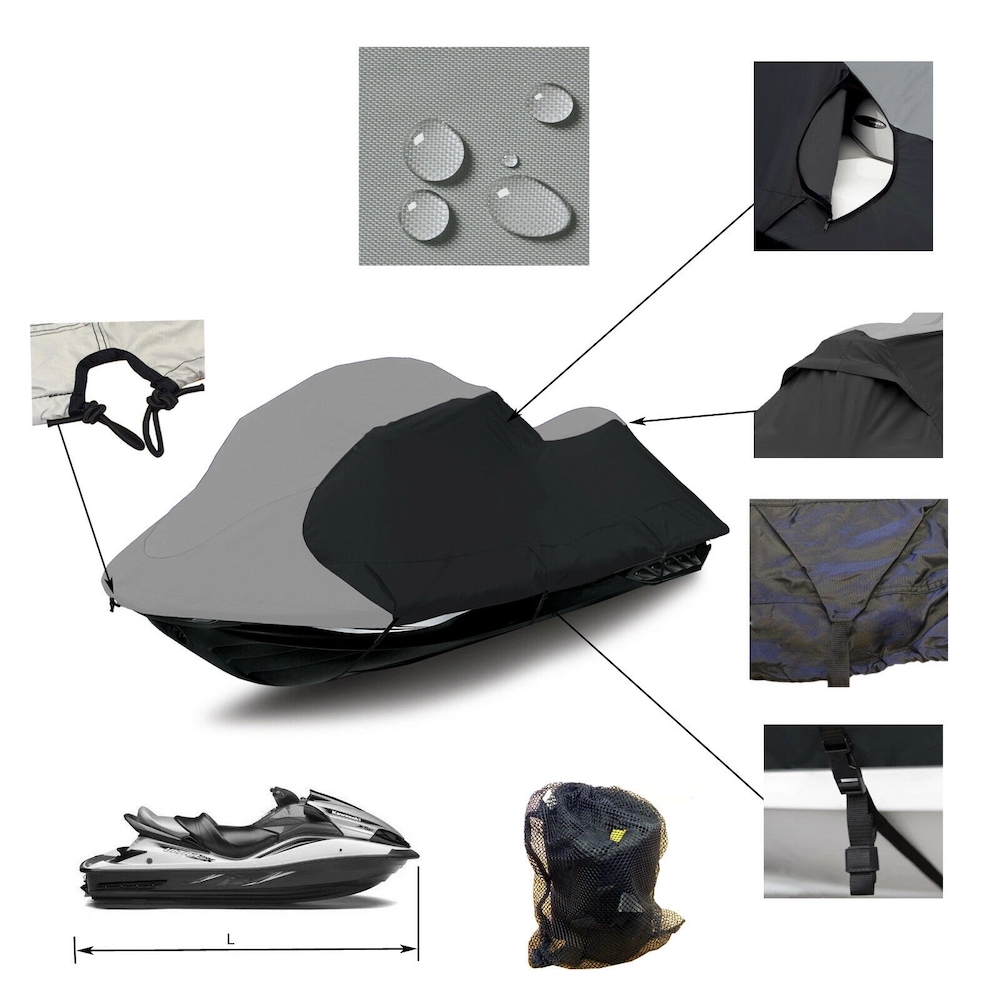 Cubierta impermeable 210D para remolque de Jet Ski, cubierta para remolque de tela Oxford duradera para Yamaha WaveRunner EXR VX Cruiser